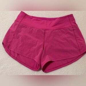 Lululemon Athletica Pink Athletic Shorts with Wide Waistband